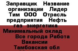 Заправщик › Название организации ­ Лидер Тим, ООО › Отрасль предприятия ­ Нефть, газ, энергетика › Минимальный оклад ­ 23 000 - Все города Работа » Вакансии   . Тамбовская обл.,Моршанск г.